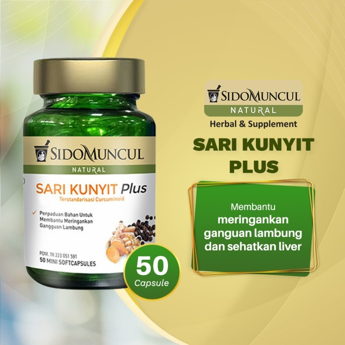 

SIDOMUNCUL SARI KUNYIT PLUS ISI 50 KAPSUL