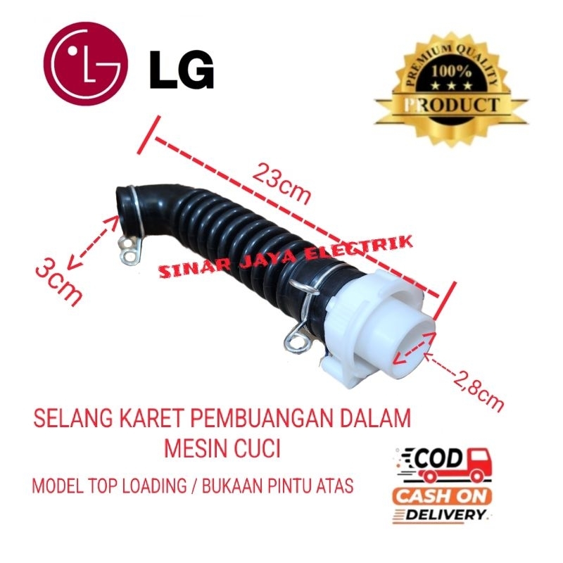 SELANG KARET DALAM PEMBUANGAN MESIN CUCI LG 1 TABUNG TOP LOADING TURBO DRUM
