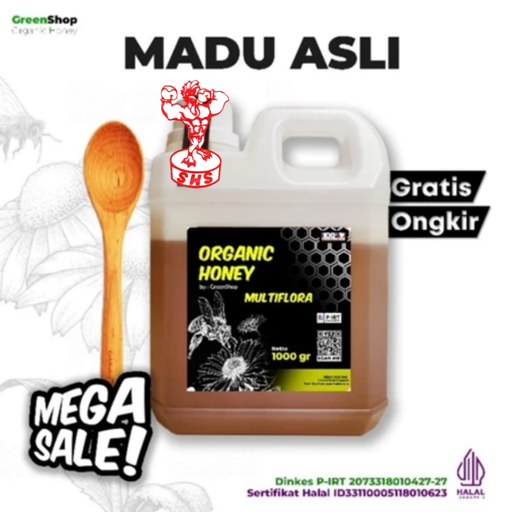 

Madu Asli Multiflora Super 500gr Raw Honey 100% Organik