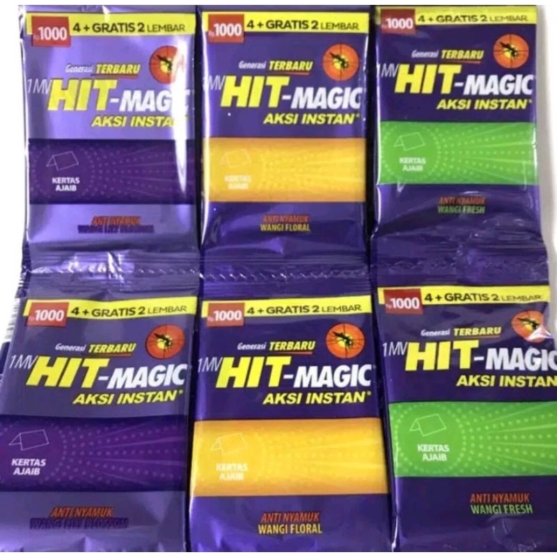 HIT Magic Obat Nyamuk Kertas Bakar Serenceng 12 Sachet