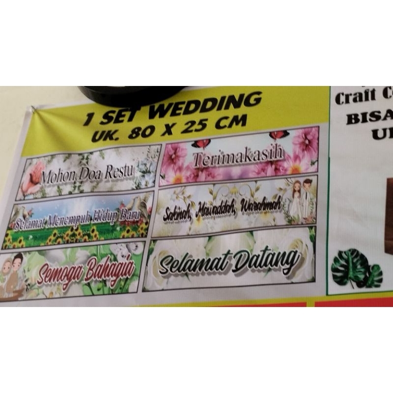ucapan pernikahan " 1 set wedding " selamat datang