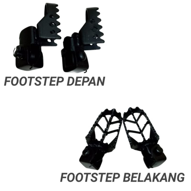 [COD] Footstep Depan Trail Hitam Tebal Universal Promo Termurah Bisa COD dan Footstep Belakang Step 