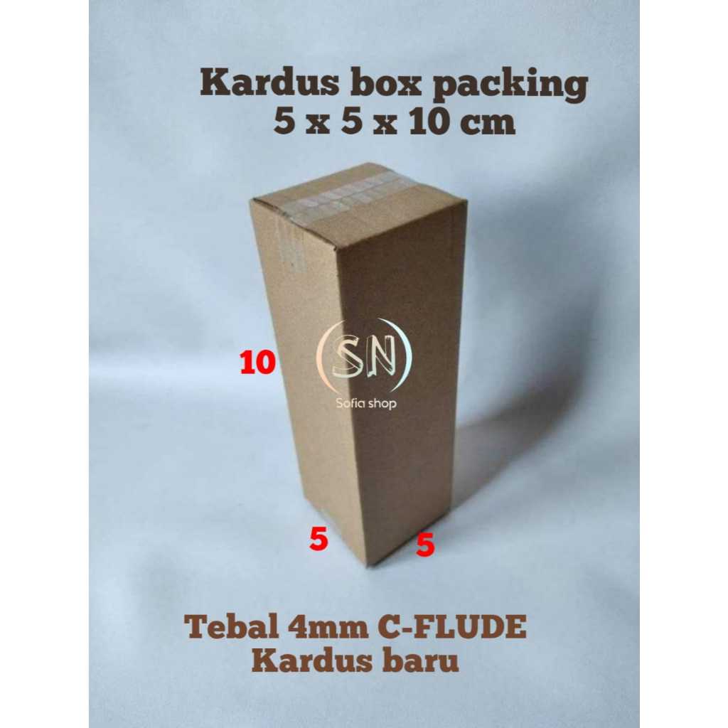 

KARDUS BOX PACKING 5x5x10 cm TEBAL 4 MM C-FLUDE / KARDUS PACKING ONLINE SHOP 5 X 5 x 10 CM murah