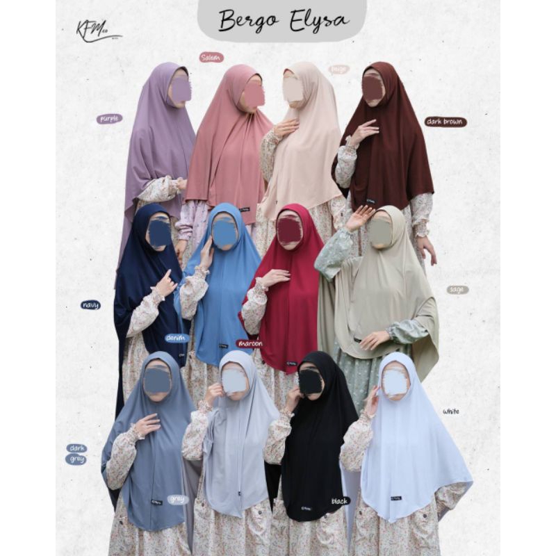 EY- BERGO DAGU JUMBO DEWASA JERSEY/KHIMAR ELYSA DAGU MALAYSIA BY KHUMAIRA SYARI