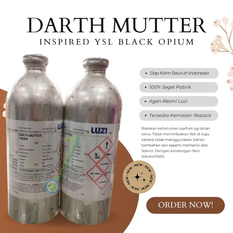 GROSIR BIBIT PARFUM LUZI DARTH MUTTER SEGEL ALUMINIUM 1KG