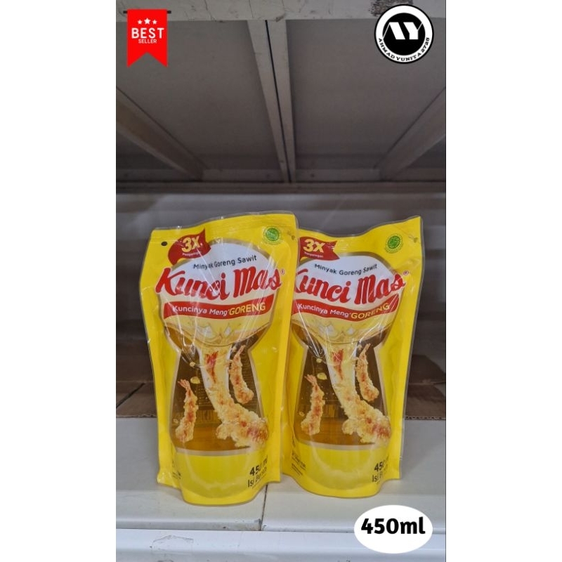 

minyak goreng kunci mas 450ml kemasan pouch