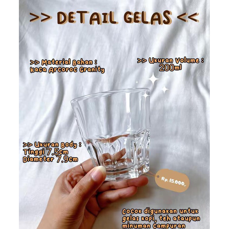 gelas royalex/gelas cantik/gelas minuman/gelas kopi