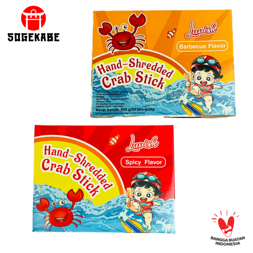 

Luvish Hand-Shredded Crab Stick Rasa Spicy - Barbeque