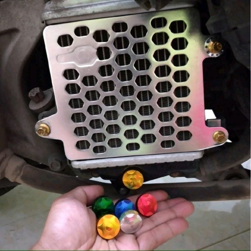 Baut Pembuangan Air Radiator CNC Vario Old/New PCX - Tutup Tap Air Radiator HRC ARM Motor, radiator