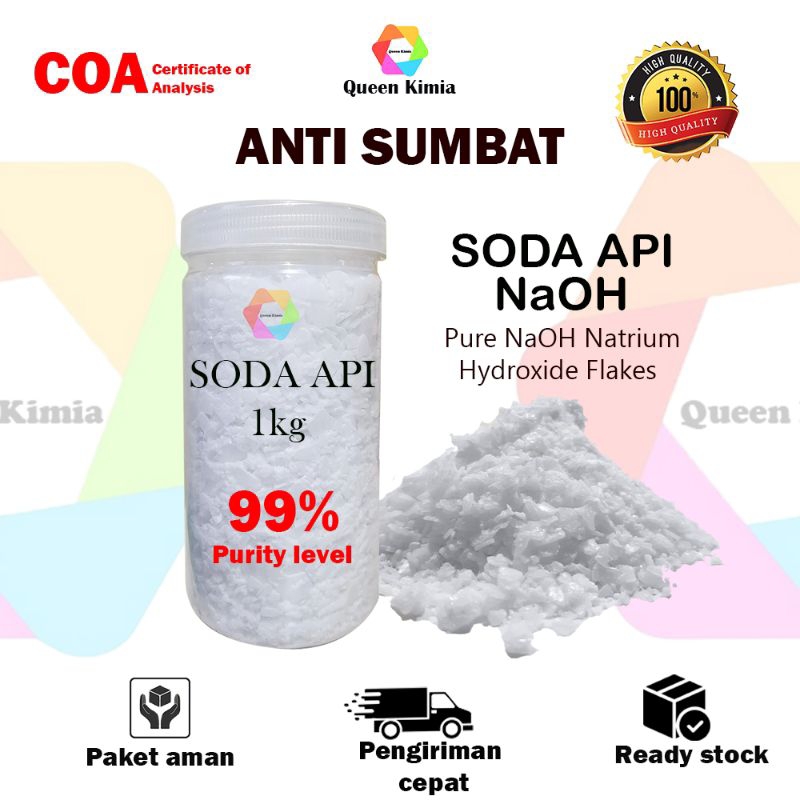Soda Api 1kg / Caustic Soda / NaOH / Soda Api 1kg Murah
