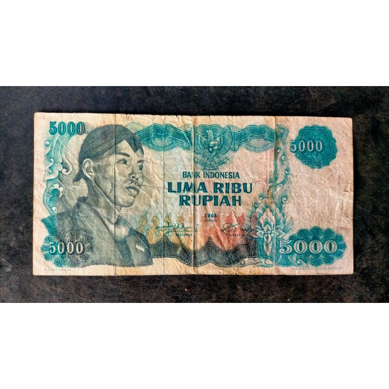 Langka uang kuno 5000 sudirman 1968