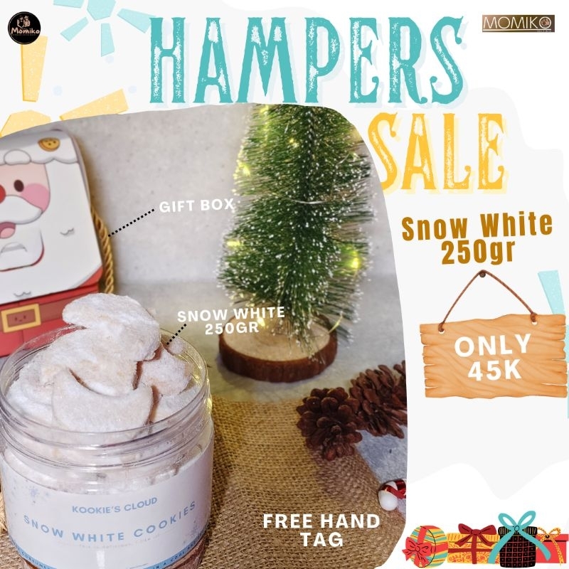 

HAMPERS NATAL || CHRISTMAS HAMPERS- SNOW WHITE COOKIES 250GR (400ml Jar)