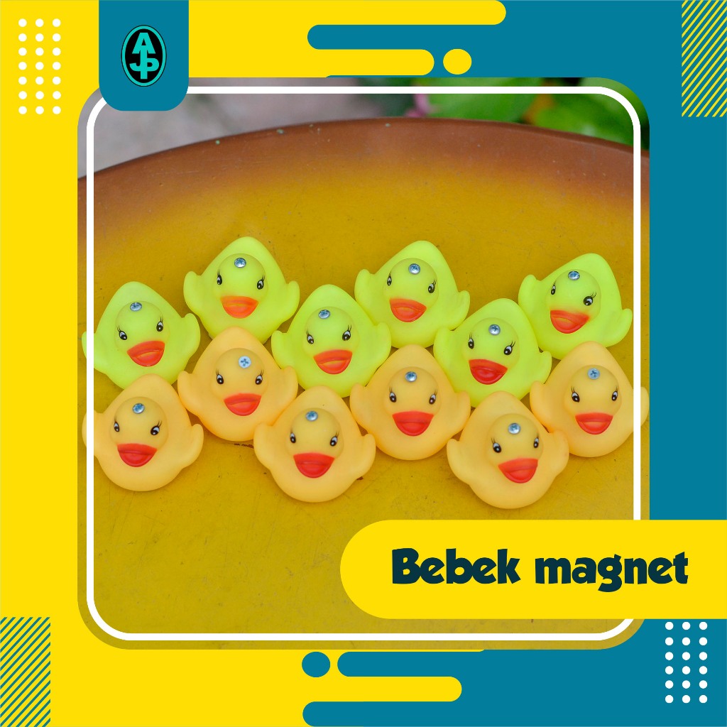 Mainan bebek karet lengkap Magnet untuk Pancingan Elektrik Bebek