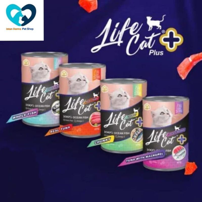 MAKANAN KUCING LIFECAT PLUS GRAINFREE FOR KITTEN AND ADULT 400 GRAM