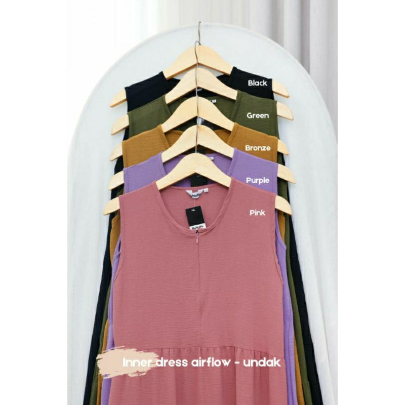 Inner Dress Tanpa Lengan Bahan Crinkle Airflow | Inner Gamis Jumbo Polos | Manset Gamis Kutung