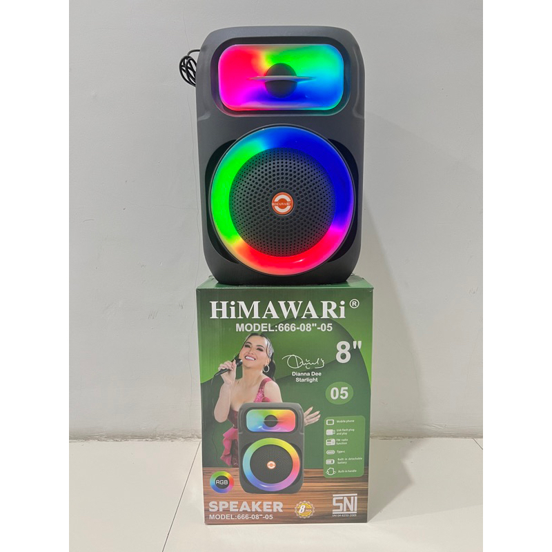 HIMAWARI speaker bluetooth portable mic 666-8" 05 SNI