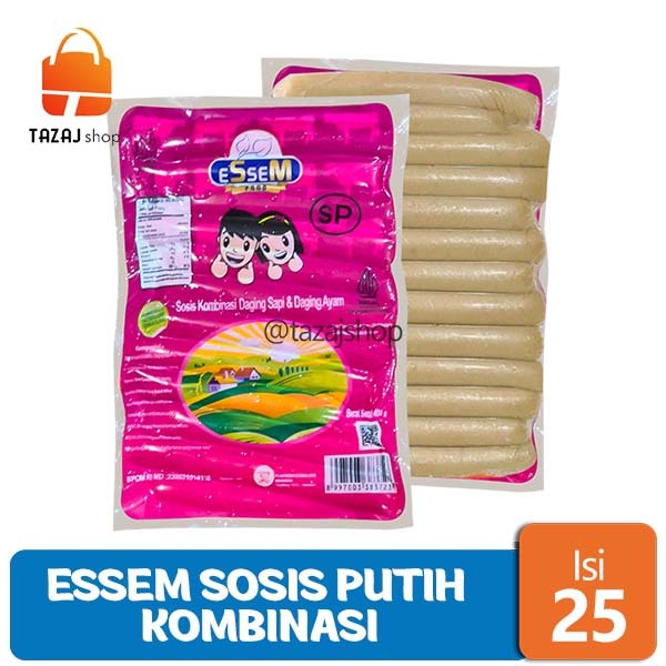 

Essem Sosis Putih Isi 25 Pcs Kombinasi Daging Sapi & Ayam