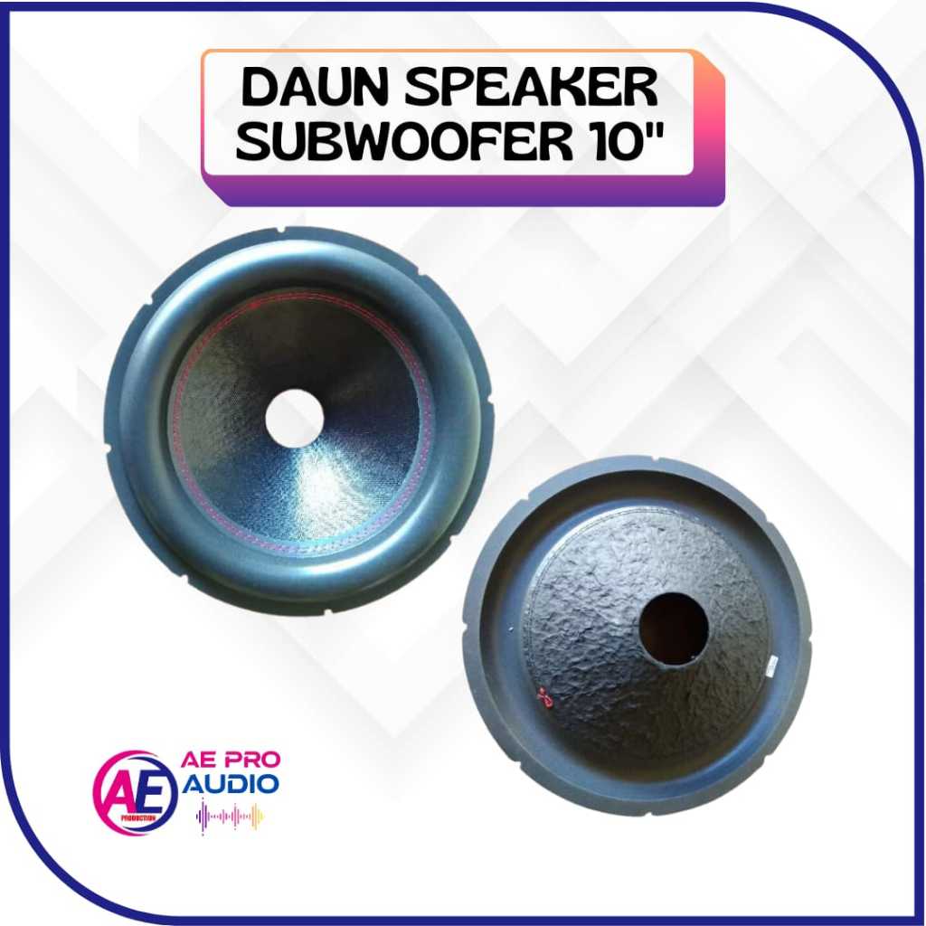 Daun Speaker Subwoofer 10 inch Tepi Jahit