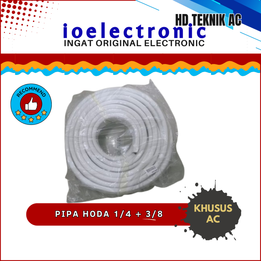 PIPA HODA 1/4 + 3/8 / UNTUK AC 1/2 PK - 1PK (1ROLL)