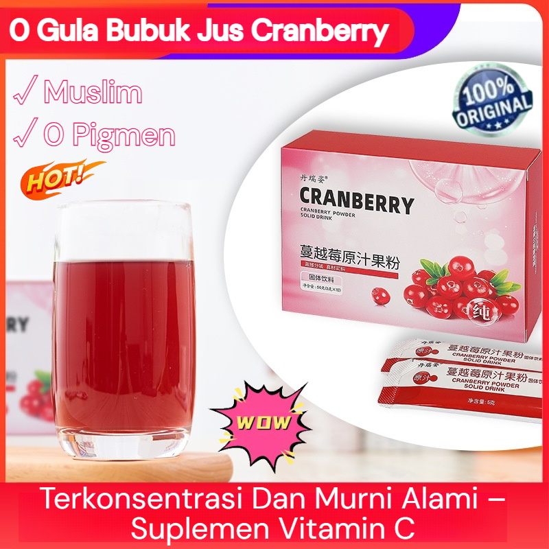 

✨Beli1Gratis 2✨ Bubuk jus cranberry/0 minuman padat gula halal/minuman padat vitamin C/bubuk kolagen suplemen kecantikan/0 pigmen bubuk cranberry alami murni/bubuk teh jus pekat minuman padat/minuman padat yang diseduh/tablet effervescent/nutrisi makanan