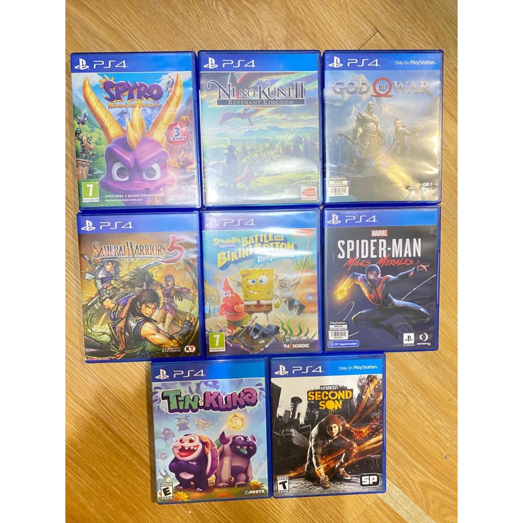 ORIGINAL SECOND CD Kaset PS 4 PS 5 / Kaset PS4 God of War Ni No Kuni II Spyro Spider Man Miles Moral