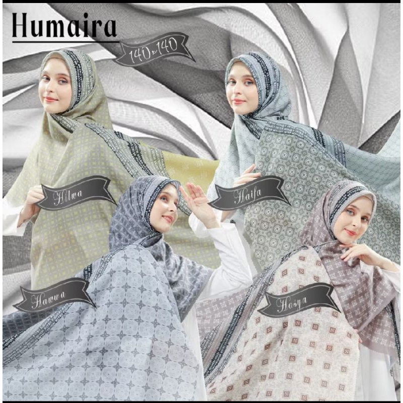 Hijab/Jilbab/Kerudung Segi Empat Syar'i Ukuran 140x140 Jumbo Motif