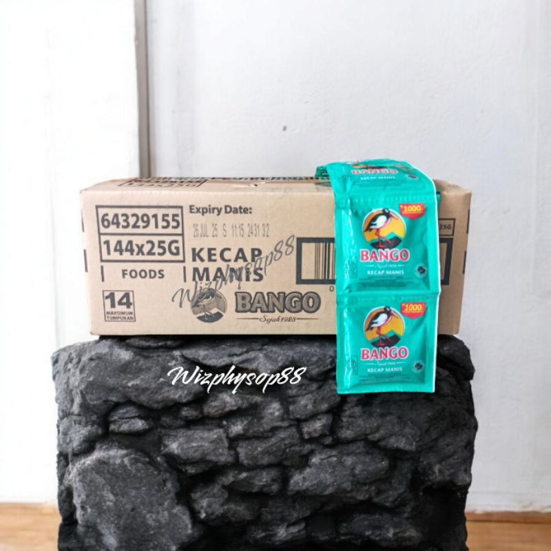 

BANGO KECAP MANIS 25 GRAM SHACET KETENG RP.1.000 ( 1 DUS ISI 144 PCS )