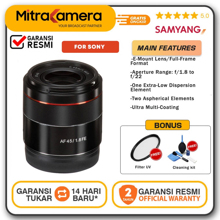 Samyang AF 45mm F1.8 For Sony E Mount