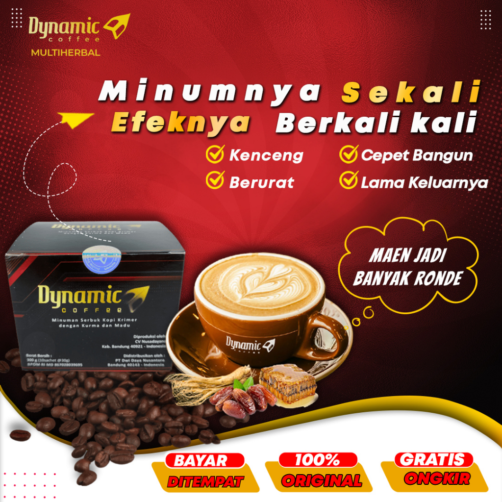 

DINAMIC COFFEE | KOPI DINAMIK | KOPI DINAMIC ORIGINAL 1 BOX ISI 10 SACHET