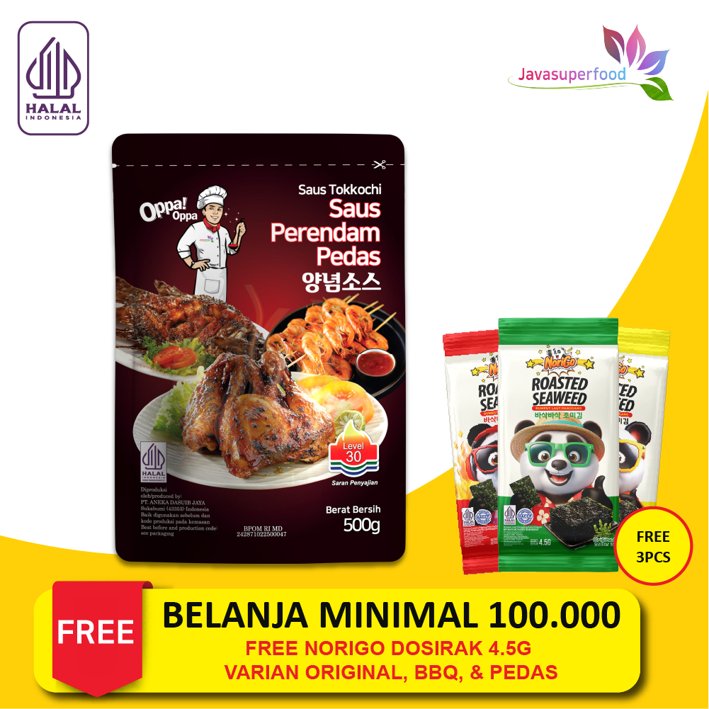 

Saus Perendam Pedas Tokkochi Saus Buldak Pedas 500g Level 30 Oppa-Oppa