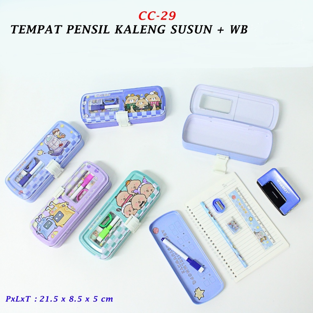 

SQUEEZY Tempat Pensil Kaleng susun /pencil case (CC-29)