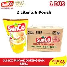 

SunCo Minyak Goreng Refill 2 Ltr x 6 (Kartonan)