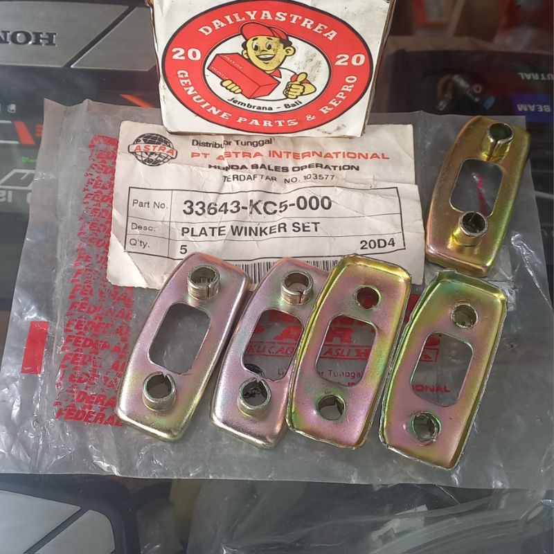 BESI PLAT WINKER SET KARET LAMPU SEIN RITING HONDA GL MAX PRO NEOTECH ORIGINAL ORI 33643-KC5-000