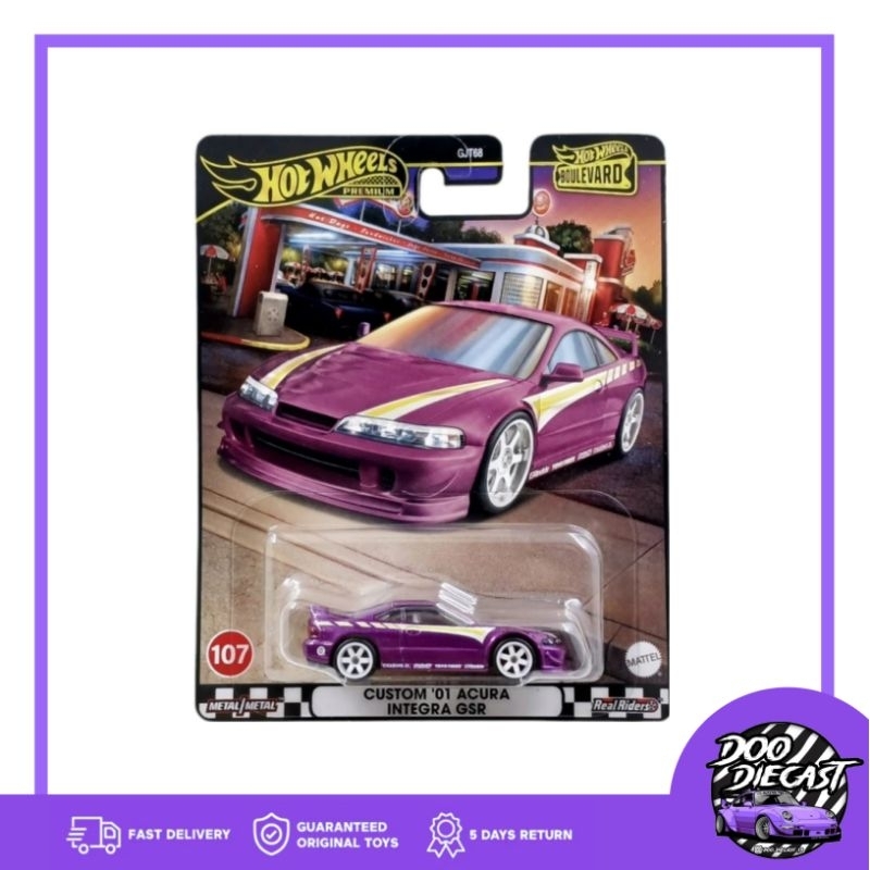 Hot Wheels Premium Boulevard Custom 01 Acura Integra GSR Ungu