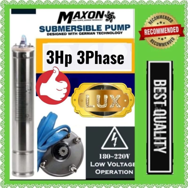 Dinamo pompa satelit 4inch MAXON 4SP8/15T 3Hp 3Phase 380v submersible pump 4SP8/15 pipa 4" bare pump
