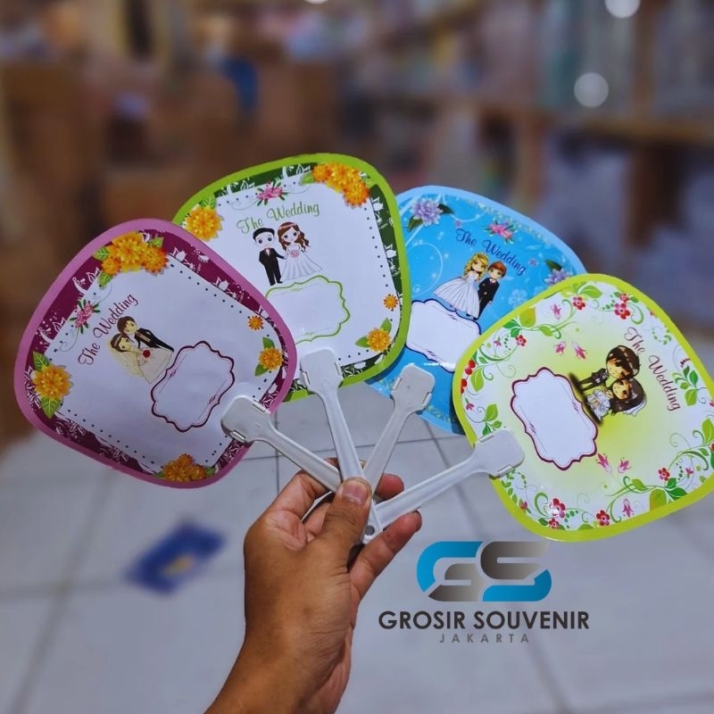 (100pcs)souvenir kipas wedding kemasan plastik |souvenir pernikahan|souvenir pernikahan murah