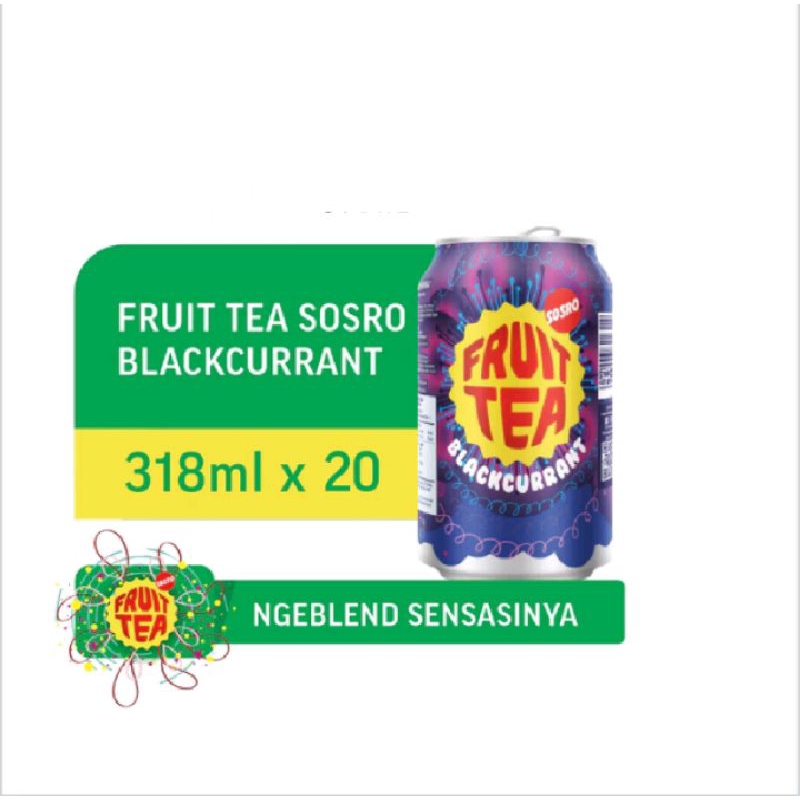 

Fruit Tea Blackcurrant Can 318 ml isi 20 Can - Kemasan Kaleng
