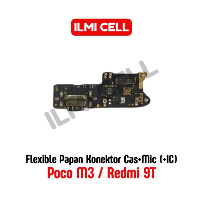 FLEXIBLE XIAOMI REDMI 9T/ REDMI 9 POWER/ POCO M3 PAPAN KONEKTOR CAS + MIC ORI