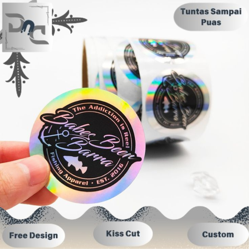 

SBH 2 - 6 Cetak Stiker Logo Custom Sticker Label Olshop Bahan Hologram Waterproof