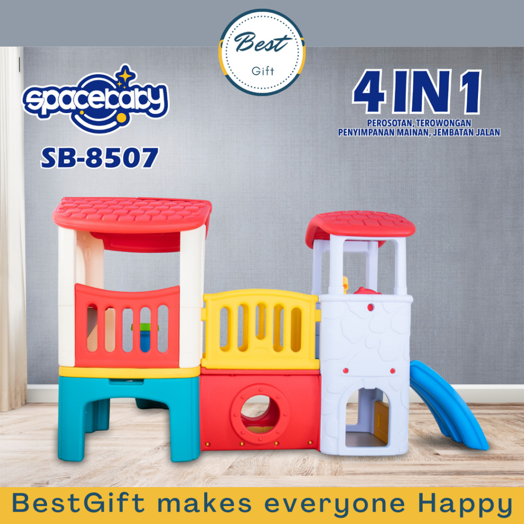 Murah Spacebaby Playhouse Anak Perosotan Playhouse 4In1 Sb-8507 // Playhouse 6In1 Sb-8505 //