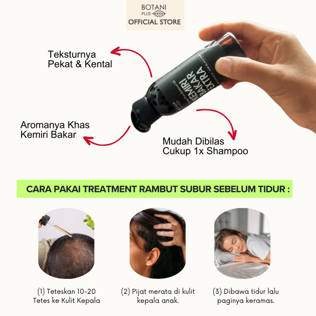 Hair Treatment Penyubur Rambut Anak Ampuh Bergaransi BPOM Minyak Kemiri Bakar EXTRA Castor Oil