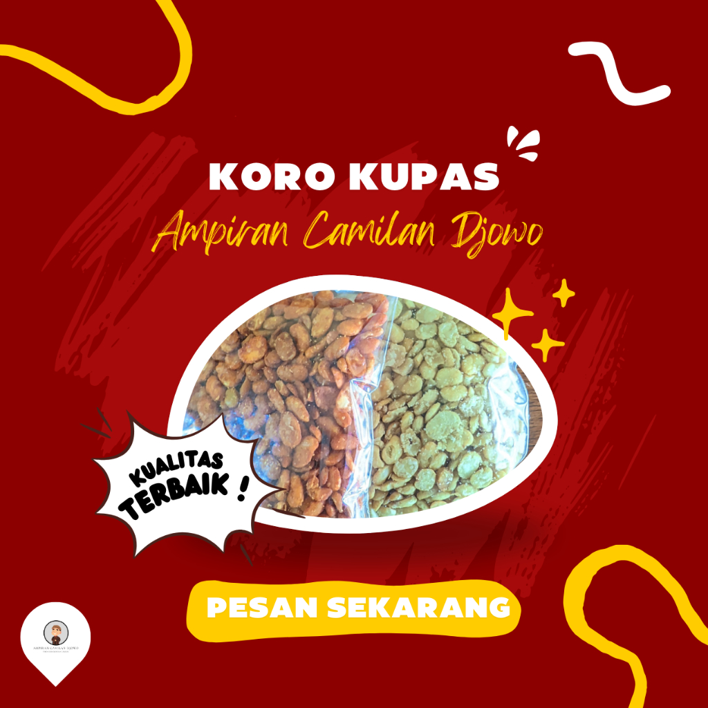 

Kacang KORO KUPAS Gurih Asin / Kacang Koro Pedas Balado - Ampiran Camilan Djowo