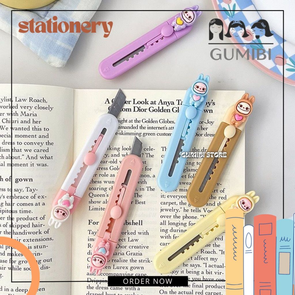 

CUTTER PANJANG LABUBU KATER PEMOTONG KERTAS UNBOXING PAKET CUTTER MULTIFUNGSI PISAU UKIR KARAKTER LABUBU LUCU TERMURAH