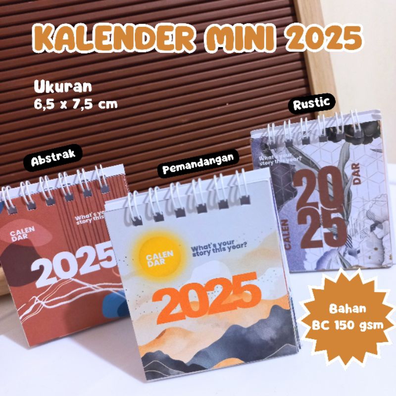 

Kalender Mini 2025 | Kalender Meja Mini 6,5 X 7,5 cm | Kalender Meja Aesthetic 2025