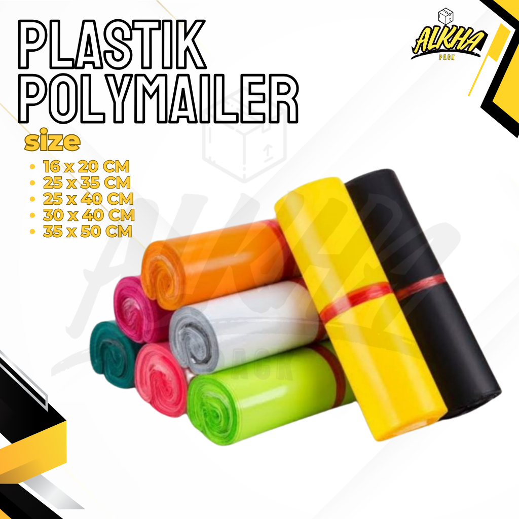 

Kantong Plastik Bungkus Hitam / Polymailer Hitam / Polymailer Hitam LDPE Glossy Isi 100PCS Termurah Grosir