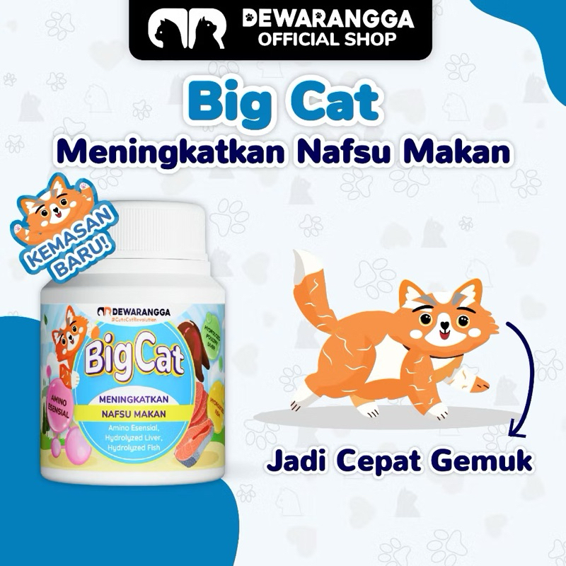 Dewarangga Vitamin Kucing BIG CAT untuk Penggemuk dan Penambah Nafsu Makan Kucing