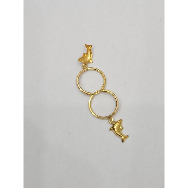 anting anak model jipsi dolphin emas asli kadar 700