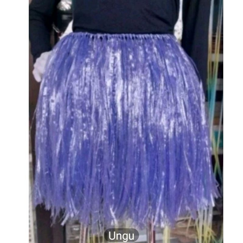 (New) Rok Rumbai Rafia Warna Warni / Rok Hawai