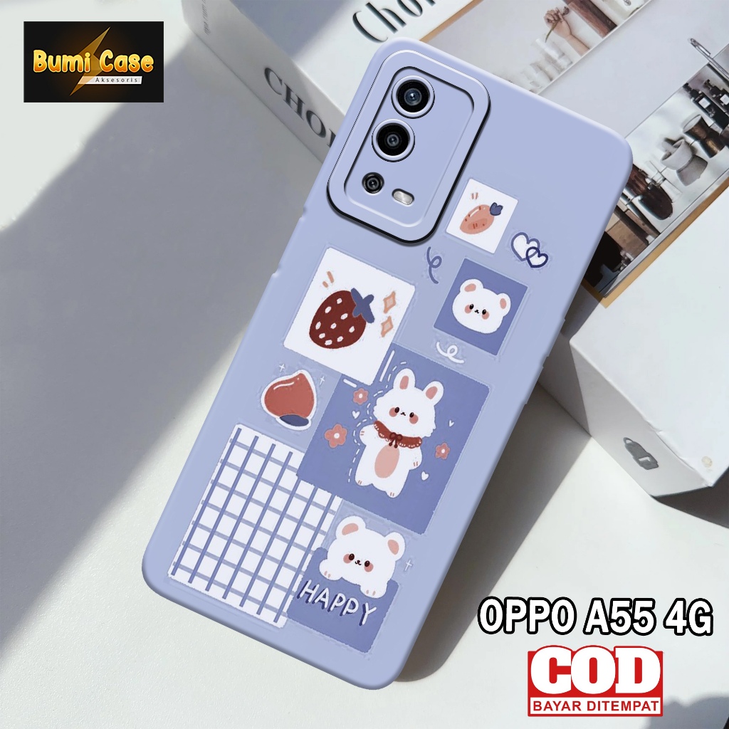 Bumi Case Oppo A55 4G - Fashion Case Kartun - Softcase Pro Camera Oppo A55 4G - Casing Hp Oppo A55 4