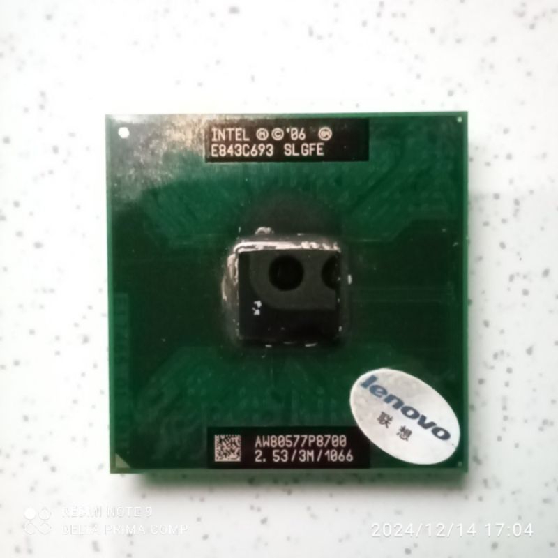 Processor laptop intel core2duo P8700